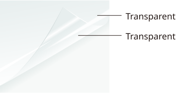 Color lineup of PET substrates