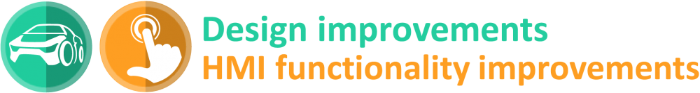Design improvements HMI functionality improvements