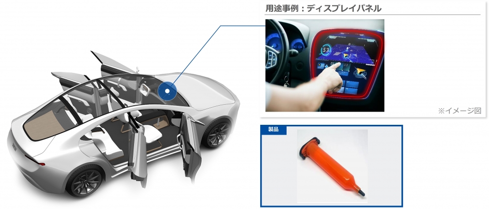 フォトレックB - UV（Bステージ）＋湿気硬化型接着剤 　イメージ図