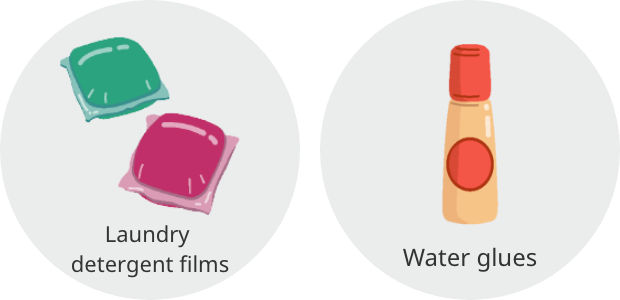 Familiar products in which PVA is used