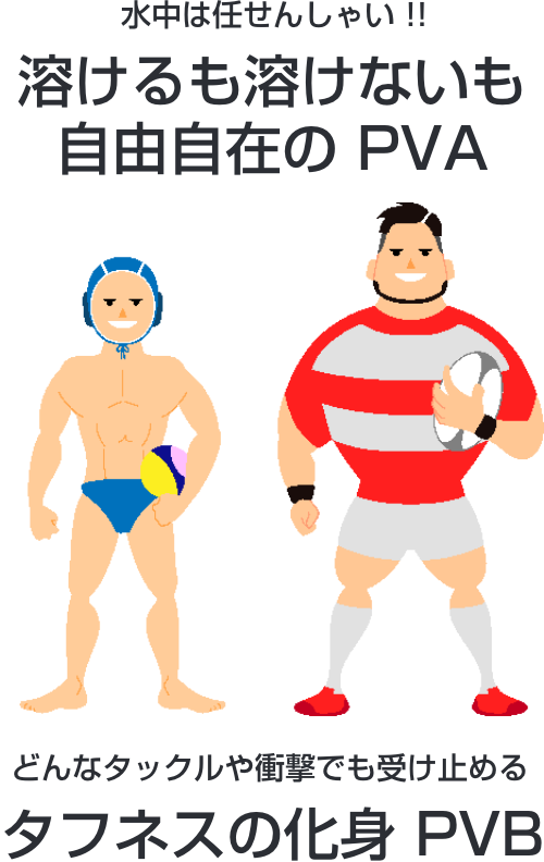 PVAとPVBをアスリートに例えると？